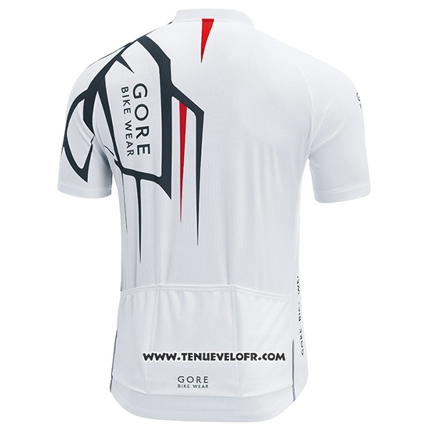 2017 Maillot Ciclismo Gore Bike Wear Power Adrenaline Blanc Manches Courtes et Cuissard